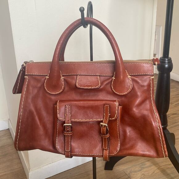Chloé Edith Top Handle Leather Satchel - Picture 1 of 13